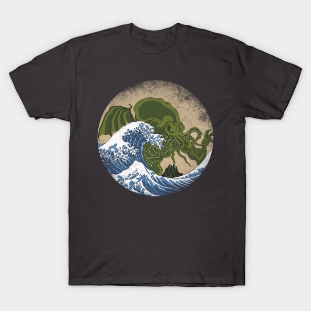 Hokusai Cthulhu T-Shirt by Mdk7